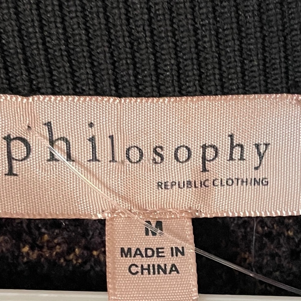 NWT Philosophy‎ Textured Animal Print Sweater Size M - Picture 4 of 8